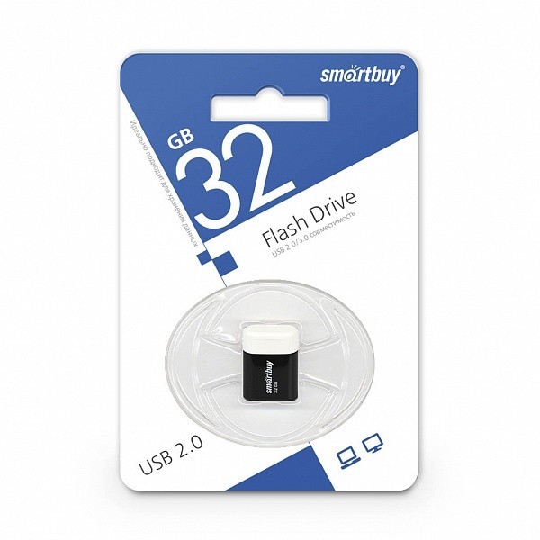 USB флеш накопитель Smartbuy 32GB Lara Black (SB32GBLARA-K)