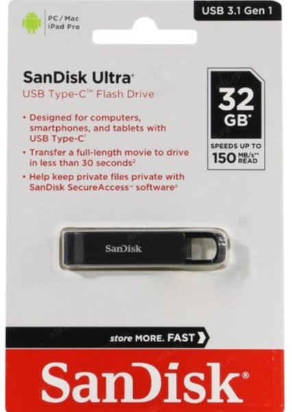 USB/USB-C флеш накопитель SanDisk 32GB CZ460 Ultra Type-C (SDCZ460-032G-G46)