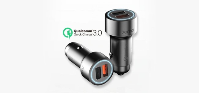 Автомобильное зар. устр. Xiaomi 70mai 2Usb midrive CC02 (3028300) серебристый