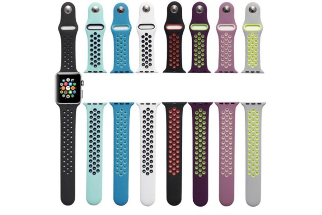 Сменный браслет силиконовый для Apple Watch 42mm перфорация в ассортименте