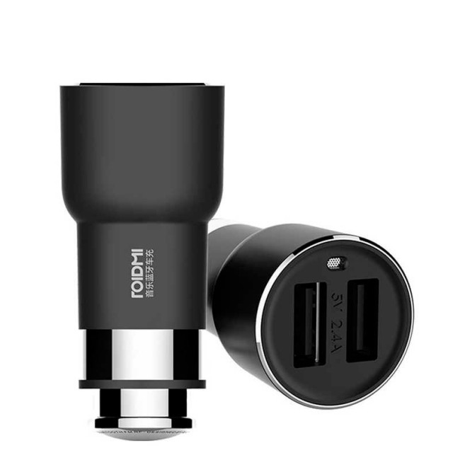 Автомобильное зар. устр. Xiaomi Roidmi 2USB 2.1A с FM-трансмитером черная