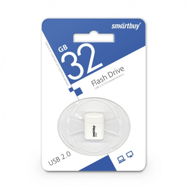USB флеш накопитель Smartbuy 32GB Lara White (SB32GBLARA-W)