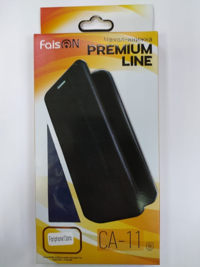 Чехол-книжка для i-Phone 13 Pro Faison CA11 кожаная боковая синяя