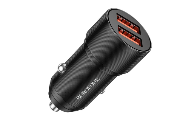 Автомобильное заряд. устр. Borofone BZ19 2USB 2.4A черное