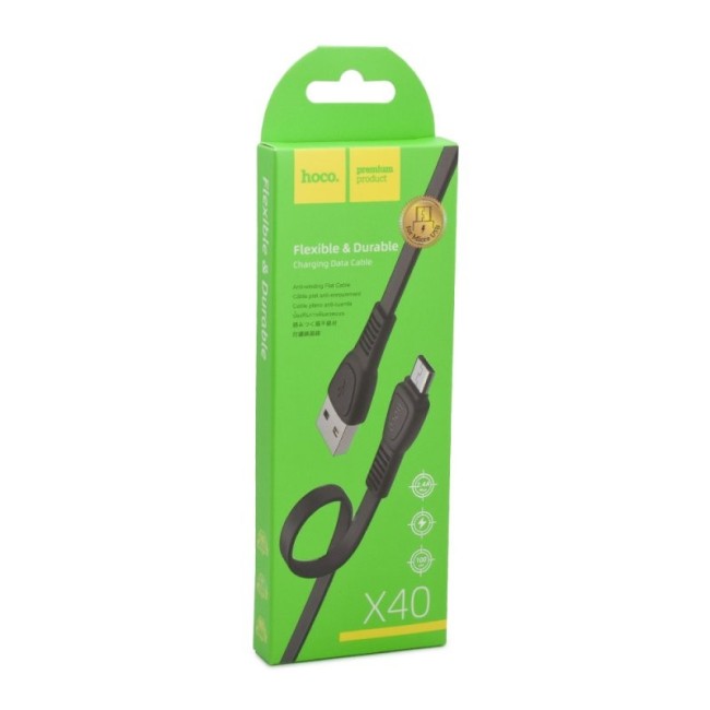 Usb Кабель-зарядка Micro Hoco X40 1м чёрный