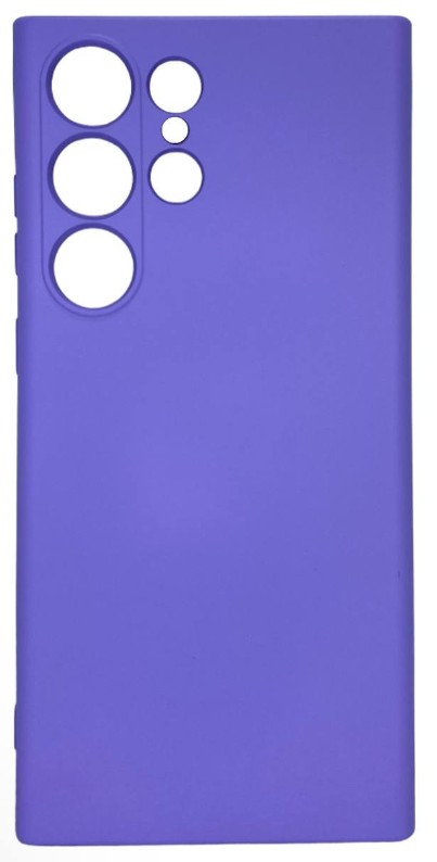 Накладка для Samsung Galaxy S24 Ultra Silicone cover без логотипа лаванда