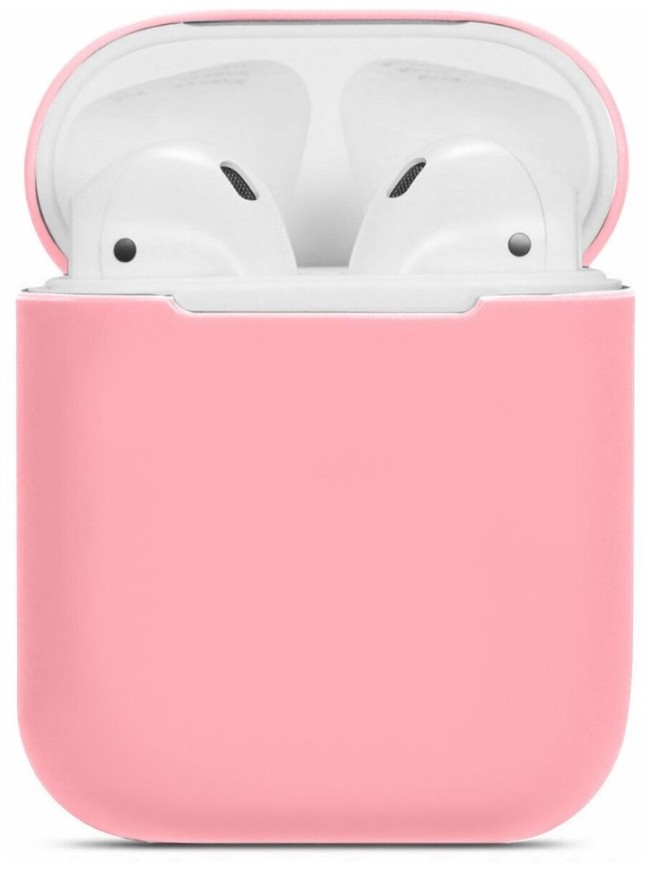 Силиконовый чехол для AirPods розовый