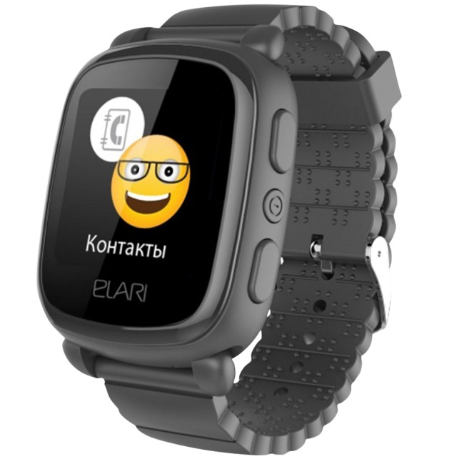 Детские часы Elari KidPhone 2 (KP-2) 1.4"/128х128/450mAh/72ч/Micro-SIM/2G/BT3.0 черные