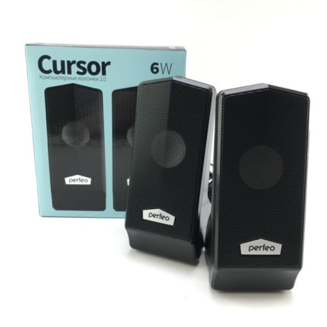 Акустическая система 2.0 Perfeo CURSOR" мощность 2х3 Вт (RMS), чёрн, USB