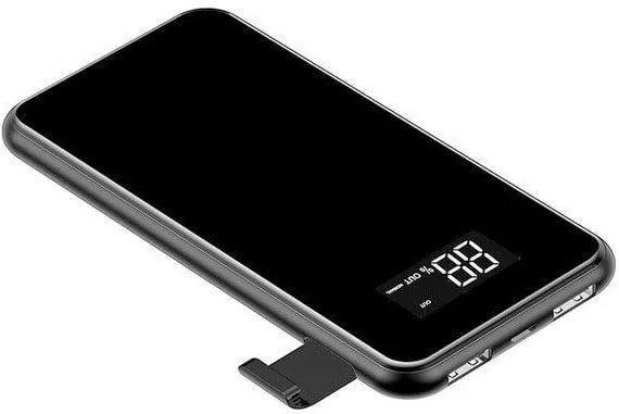 Powerbank с беспроводной зарядкой Baseus Full 8000mAh 2USB 2.1A (PPALL-EX01) черный