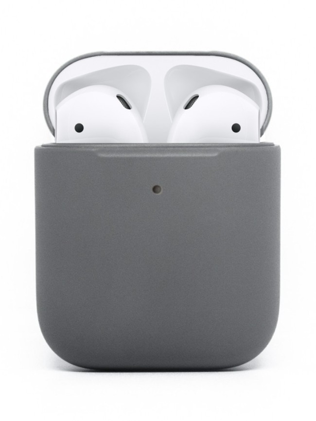 Силиконовый чехол для AirPods темно-серый