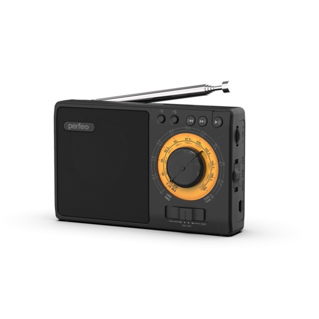 Портативный радиоприемник Perfeo Заря 3Вт/FM/AUX/USB/MicroSD серый (PF_C3278)
