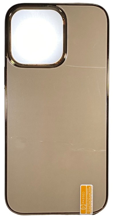 Чехол-накладка для i-Phone 14 пластик золотой