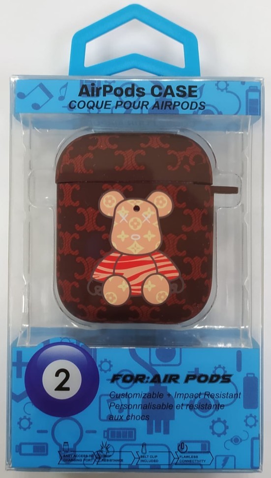 Силиконовый светящийся в темноте чехол для AirPods 1/2 Luxo Kaws рисунок №9