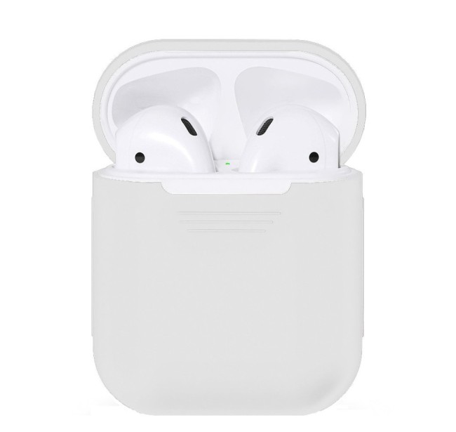 Силиконовый чехол для AirPods белый