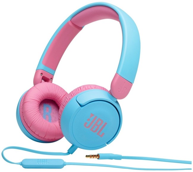 Стереонаушники полноразмерные JBL JR310 1.2м голубые/розовые