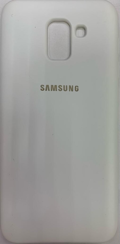 Накладка для Samsung Galaxy J6 (2018) Silicone cover белая