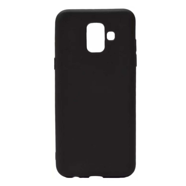 Чехол-накладка для Samsung Galaxy A6 2018 силикон матовый черный