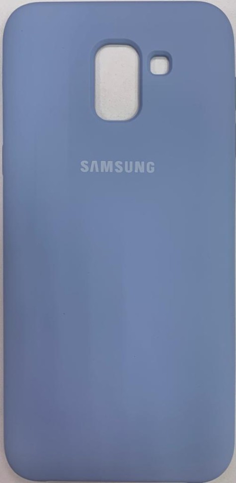 Накладка для Samsung Galaxy J6 (2018) Silicone cover голубая