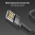 Usb Кабель для зарядки Apple Lightning Baseus 2.4A Cafule 1м черный - в тканевой оплётке
