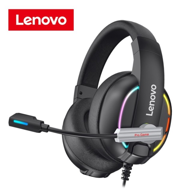 Стереонаушники Полноразмерные Lenovo HU75 Gaming USB/3.5мм черные