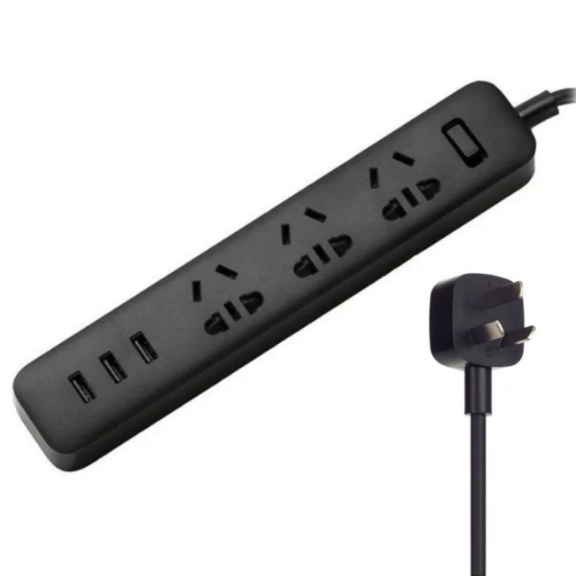 Сетевой адаптер Xiaomi Mi Power Strip 3 Sockets/3 USB Potrs NRB4028CN черный