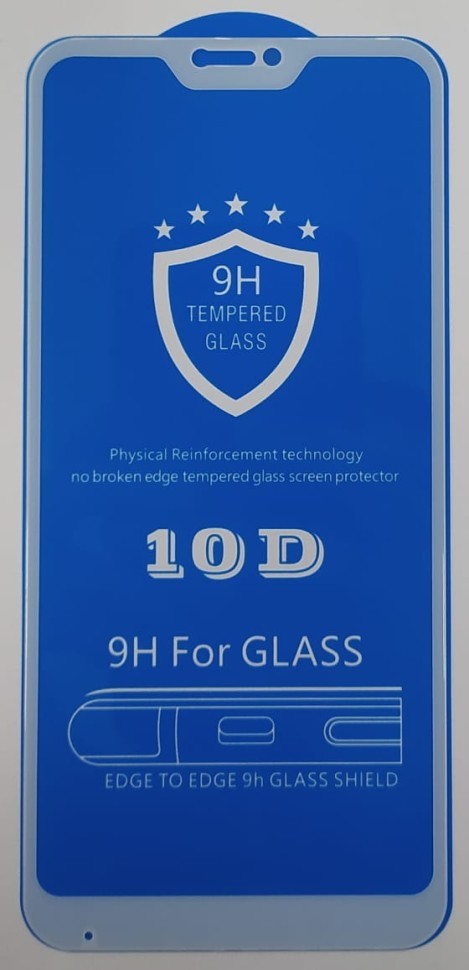 Защитное стекло для Xiaomi Redmi 6 Pro/Mi A2 Lite 9D белое