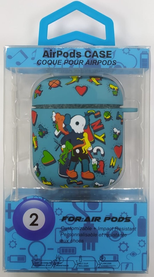 Силиконовый светящийся в темноте чехол для AirPods 1/2 Luxo Kaws рисунок №22