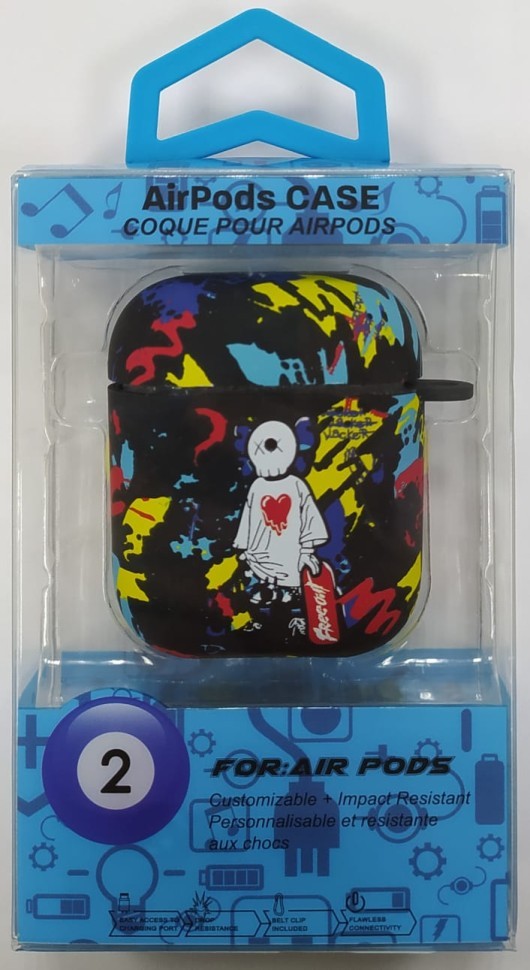 Силиконовый светящийся в темноте чехол для AirPods 1/2 Luxo Kaws рисунок №26