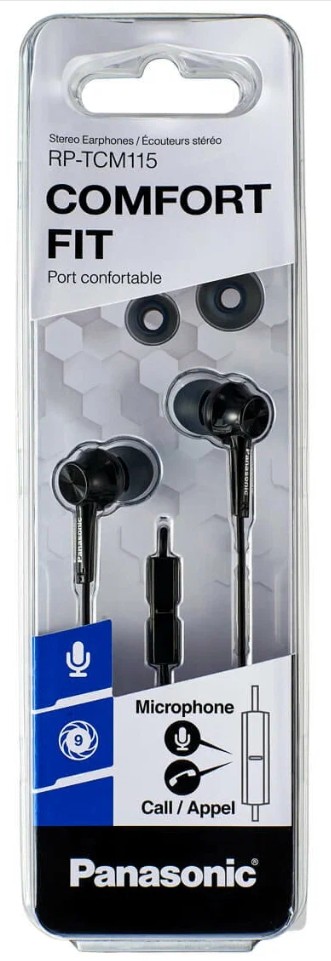 Стереонаушники Panasonic RP-TCM115GCK черные
